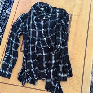 Old Navy Kids Black and White Checkered Shirt